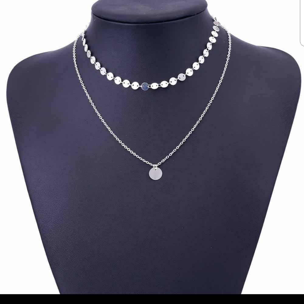 Gorgeous Coin Layered Boho Necklace Choker NEW - Picture 1 of 6